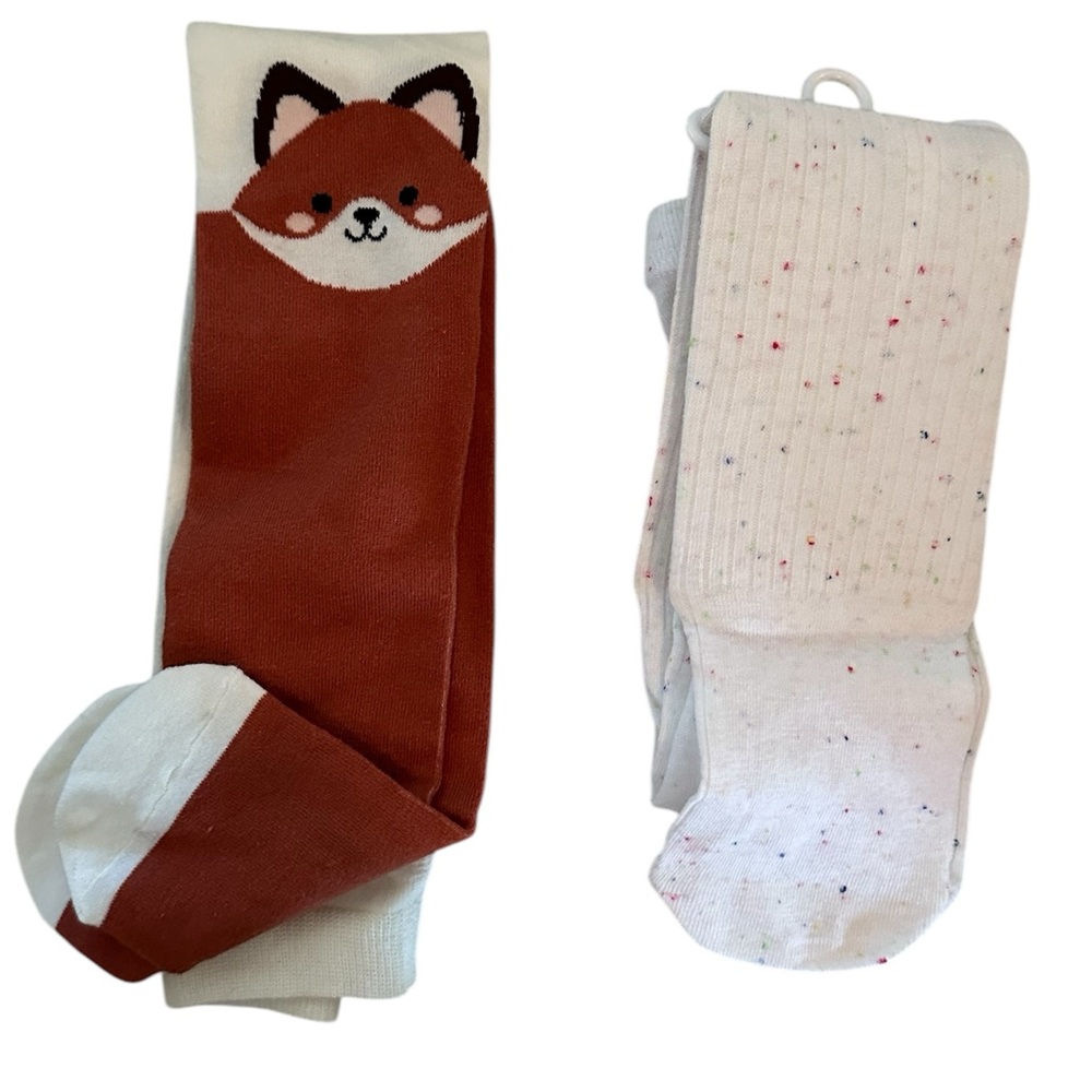 Tights Girl’s 4T-5T Brown and White Bundle